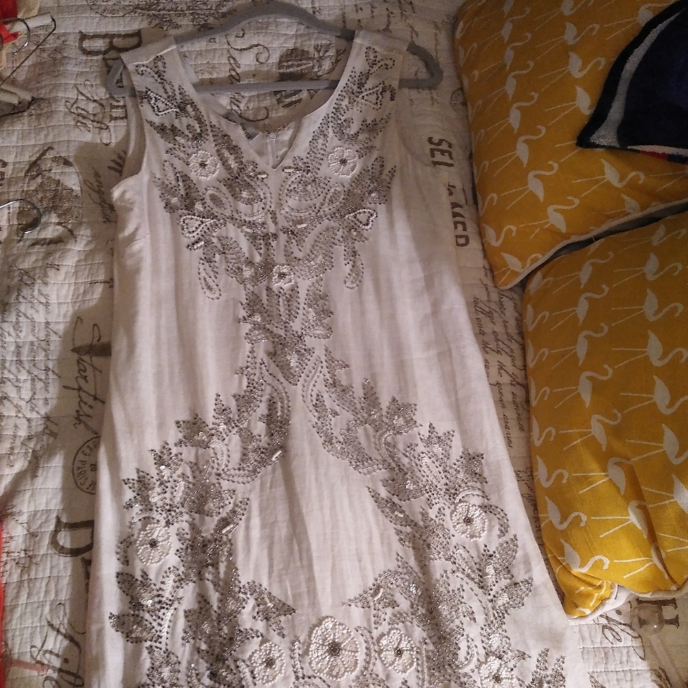 Bella Tu canvas beaded dress